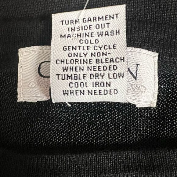 NWT Carmen Marc Valvo Couture Short Sleeve Knit Top Sz L - Picture 5 of 6